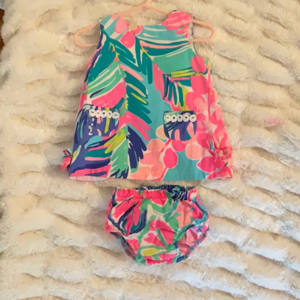Lilly Pulitzer baby girl 6-12 month shift dress with bloomers